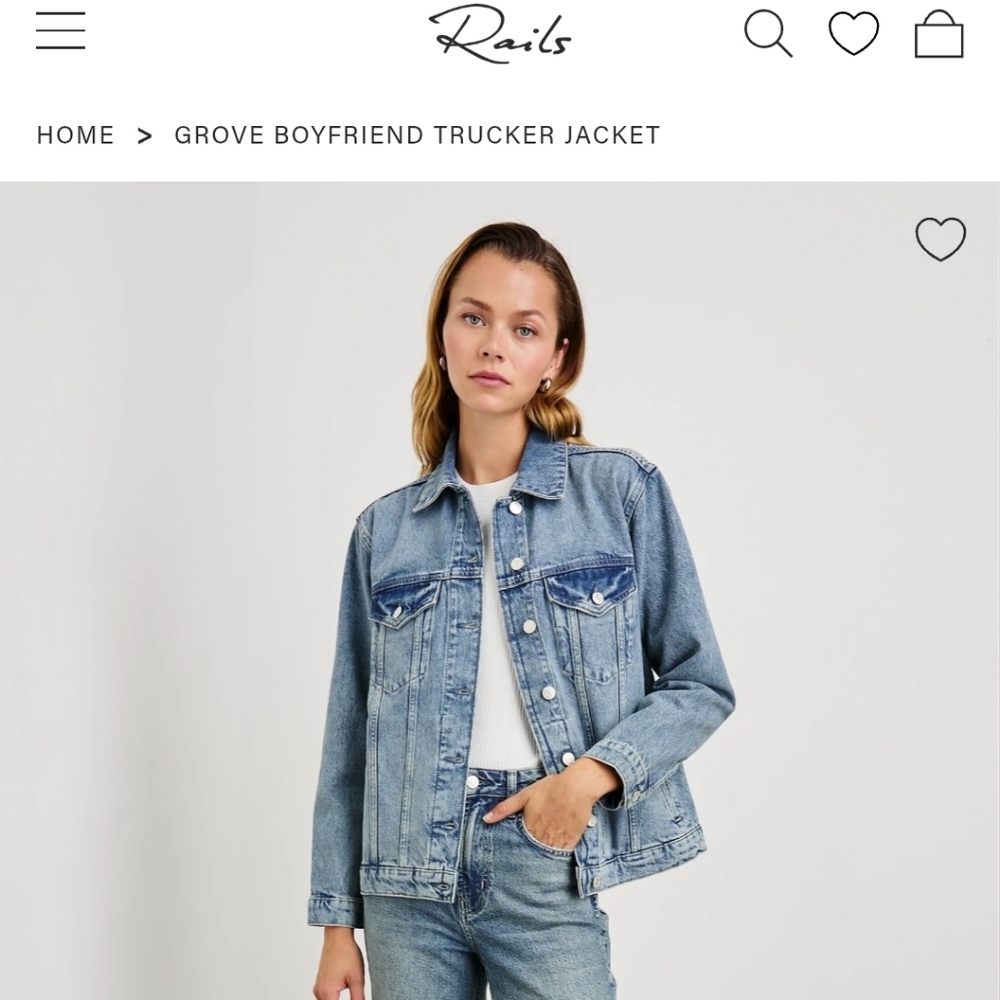 NWT RAILS Denim Trucket Jacket S M